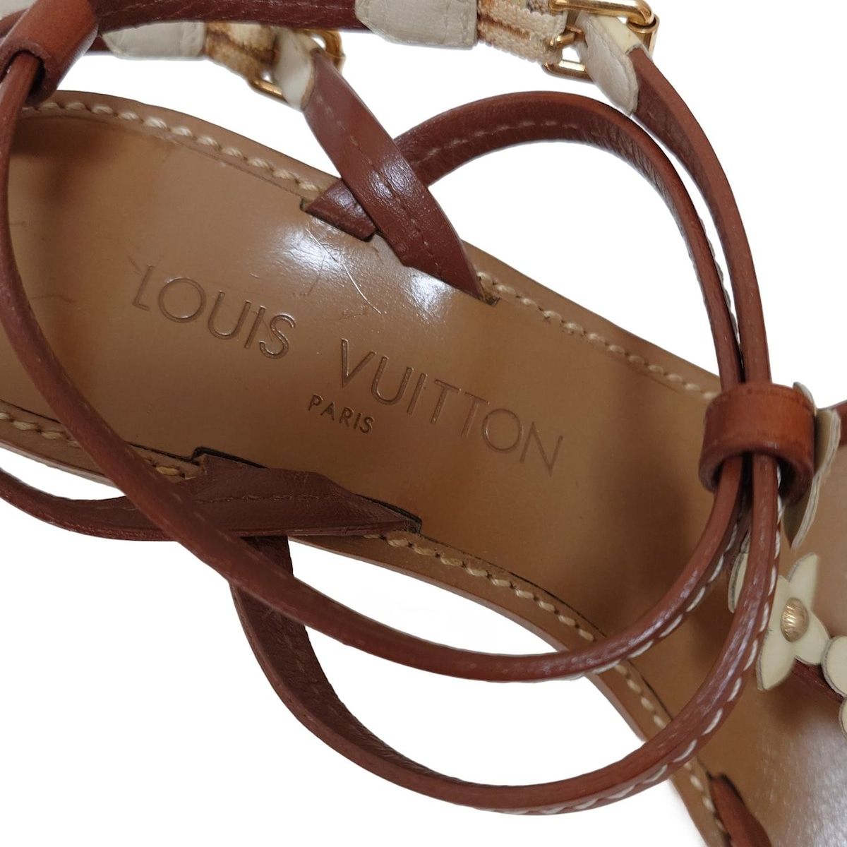 LOUIS VUITTON(ルイヴィトン) サンダル 38 レディース - ダーク