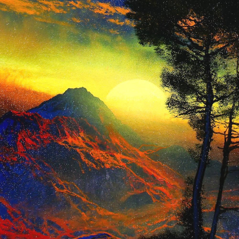 真作】【WISH】デイル・ターブッシュ Dale Terbush「金色の純真」油彩