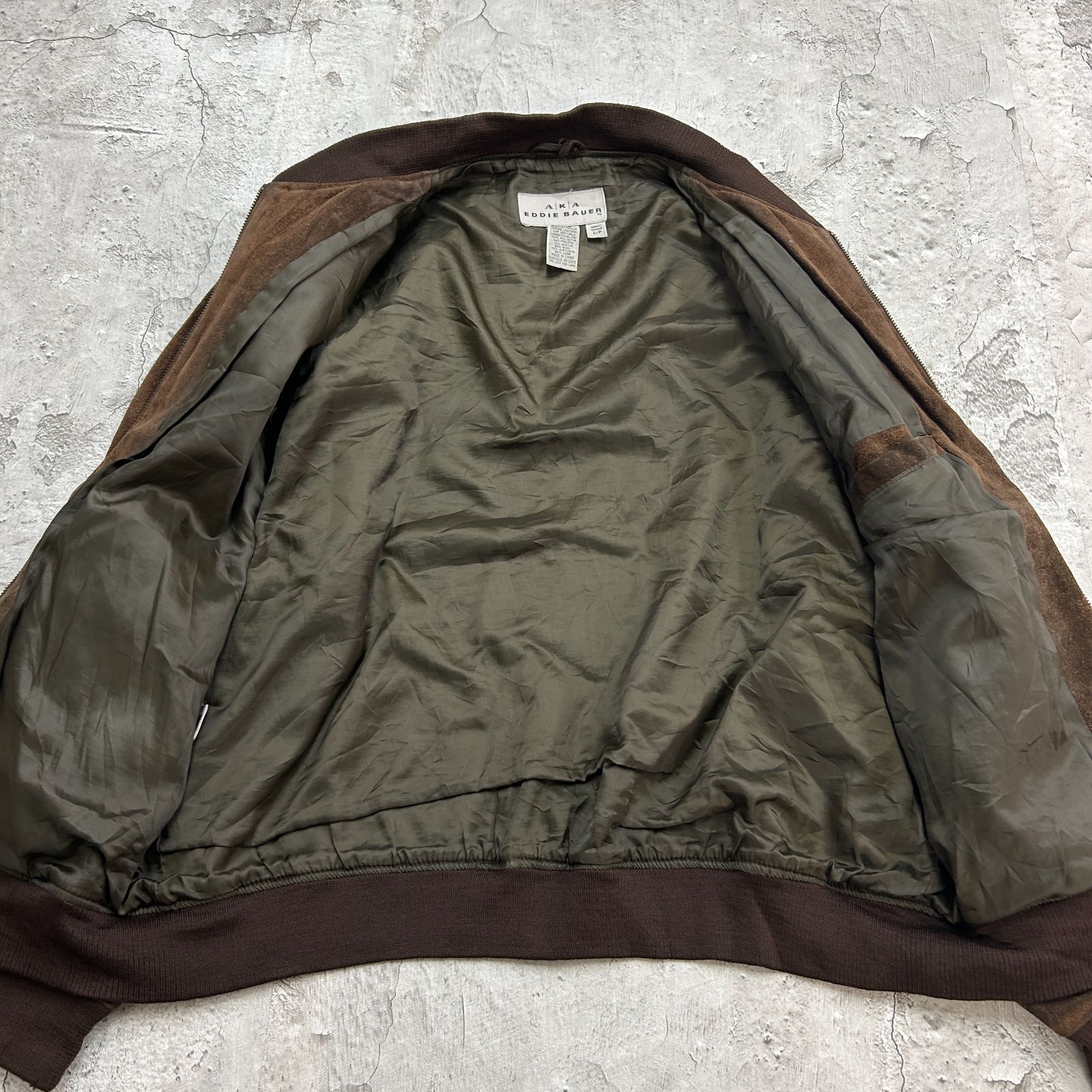 AKA Eddie Bauer エディーバウアー ボンバージャケット スウェード