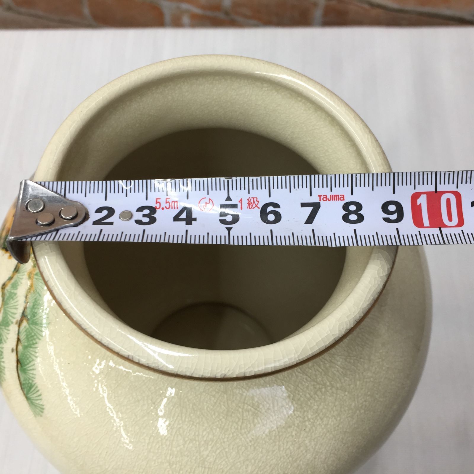 薩摩焼 陶磁 陶器 さつま鳥 花器 花瓶 フラワーベース 現状品 木箱付