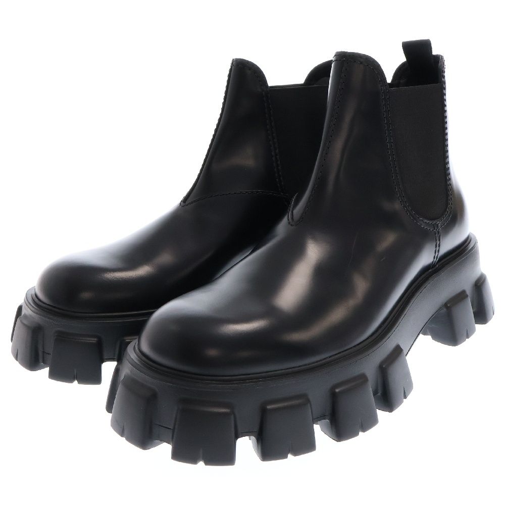 PRADA (プラダ) モノリス ブラッシュドレザー チェルシー サイドゴア