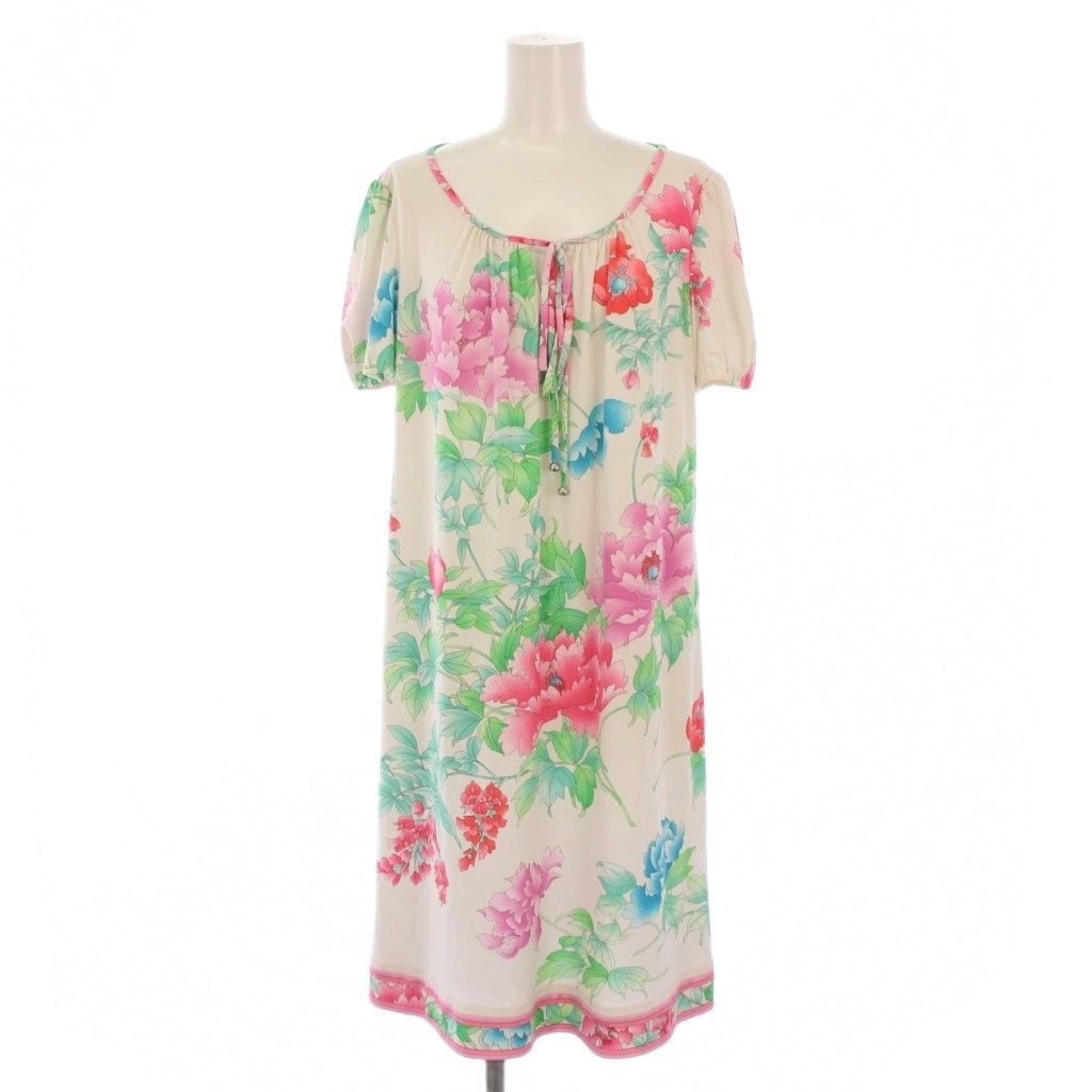 レオナール LEONARD FASHION/ ワンピース ひざ丈 花柄 マルチカラー