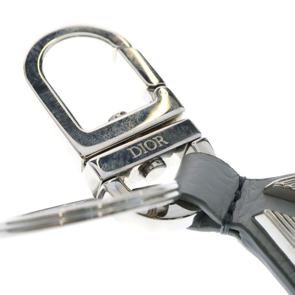 Christian Dior (クリスチャンディオール) チャーム グレー レザー