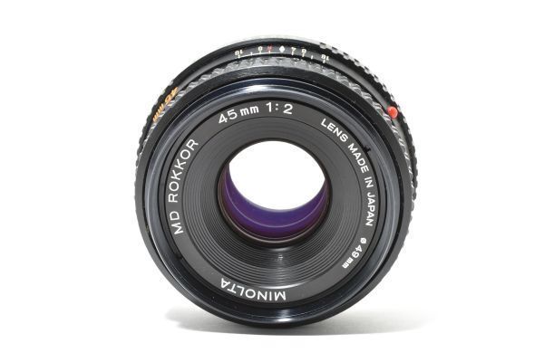 【美品】動作◎ ミノルタ MD ROKKOR 45mm F2 937 ☆良品☆ MINOLTA ミノルタ MD ROKKOR 45mm F2 #K476 - メルカリ