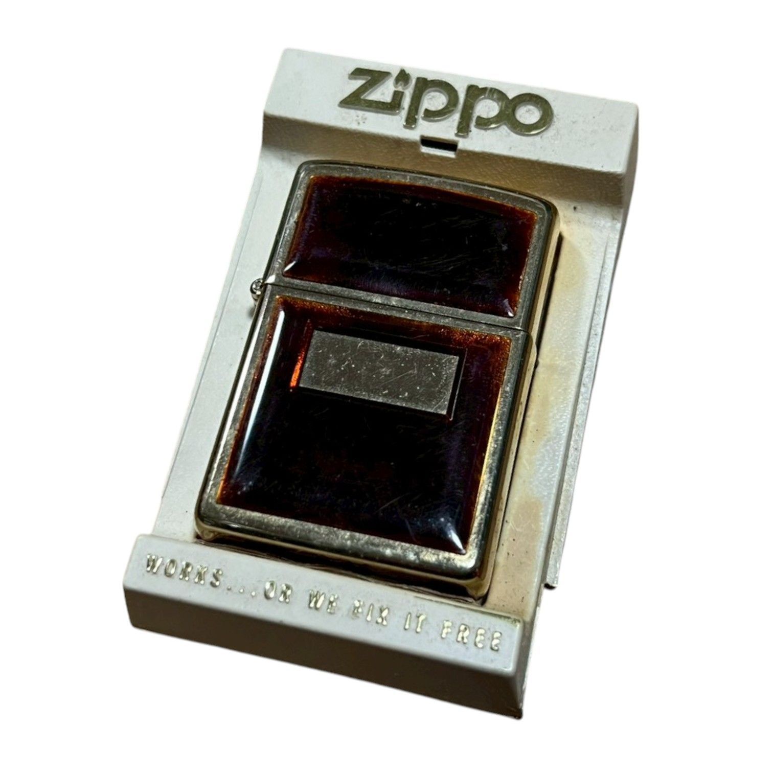 鍔 刀鍔 四角鍔 梅山水 鉄地 木箱付き 最新