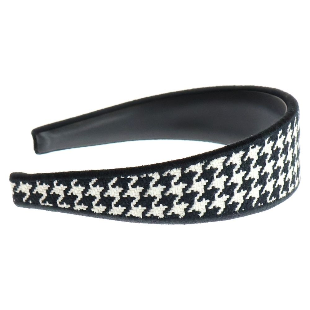 Christian Dior クリスチャンディオール オブリーク カチューシャ ヘアバンド キャンバス レザー ブラック ホワイト レディース その他 その他 レディース