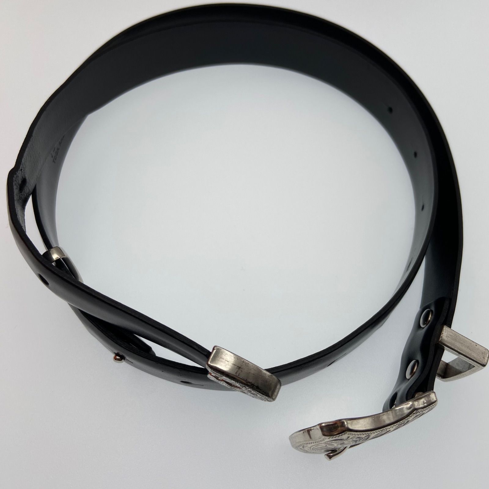 TOGA トーガ VIRILIS Metal buckle belt ウェスタン 黒 ベルト（ME83