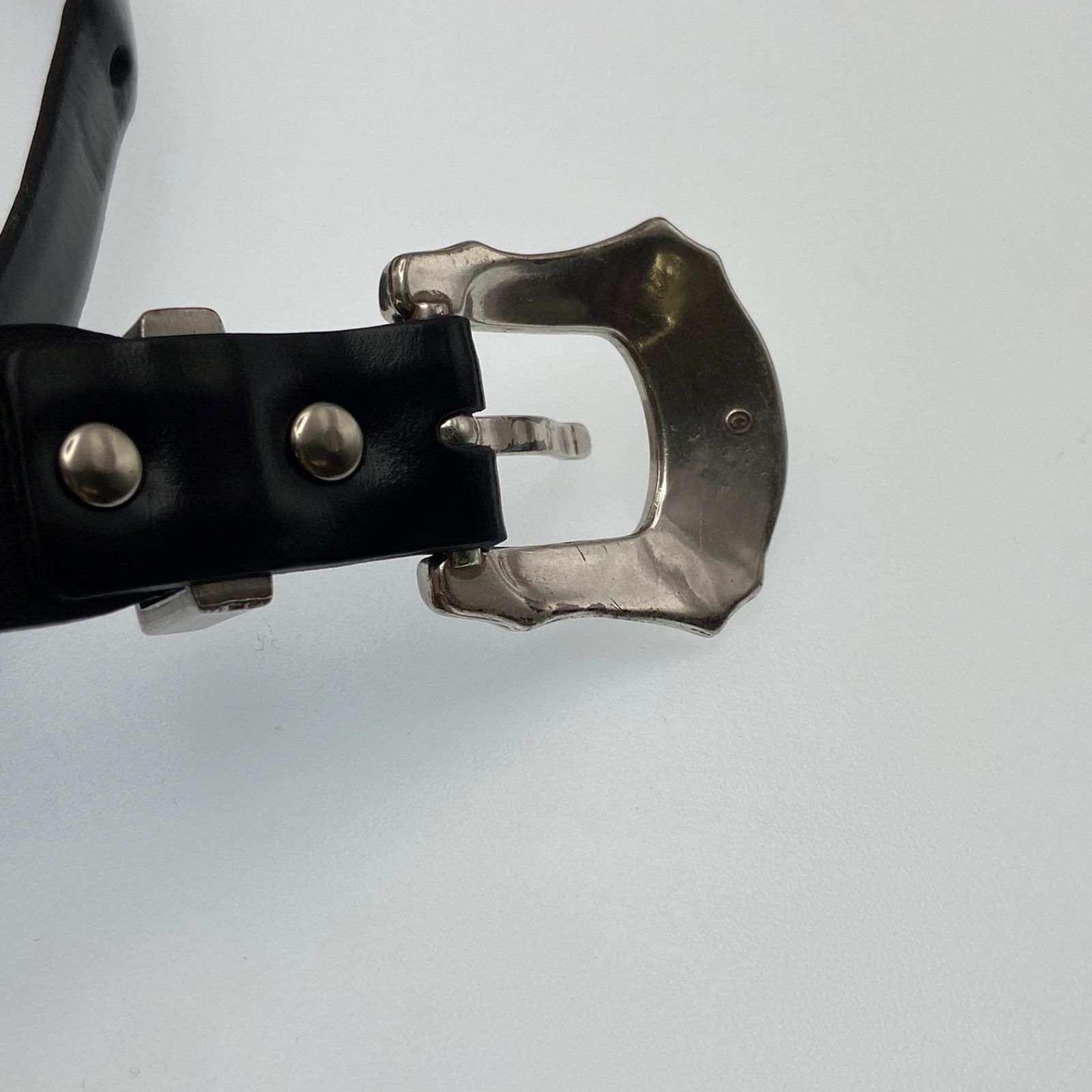 TOGA トーガ VIRILIS Metal buckle belt ウェスタン 黒 ベルト（ME83