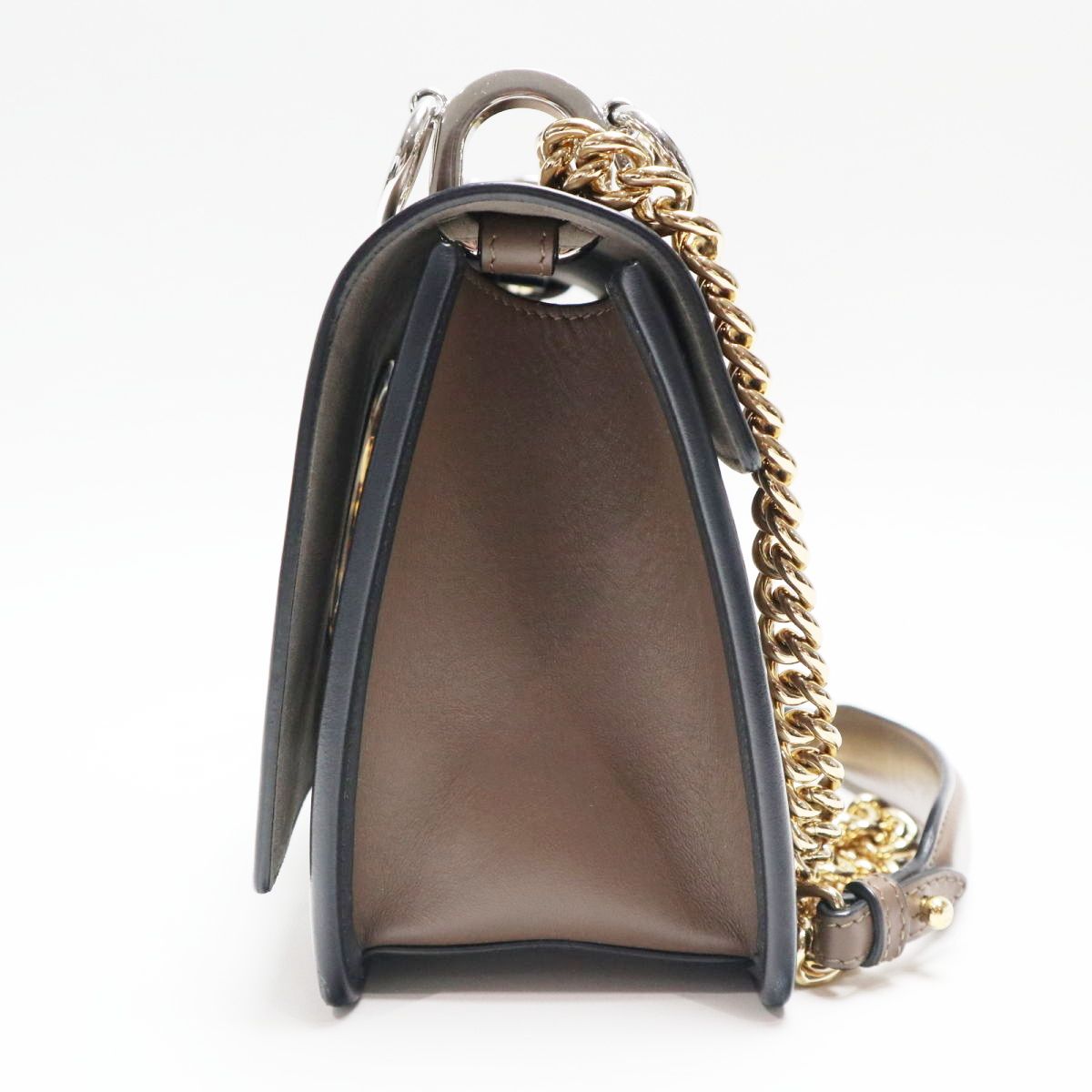 s35【極美品】フェンディ　キャナイ　レザー　ブラック　チェーン　ショルダー s35【極美品】フェンディ キャナイ レザー ブラック チェーン