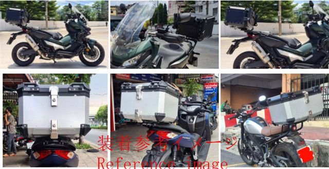 アルミトップケース 65L 中型 リアボックス ツーリングボックス 汎用