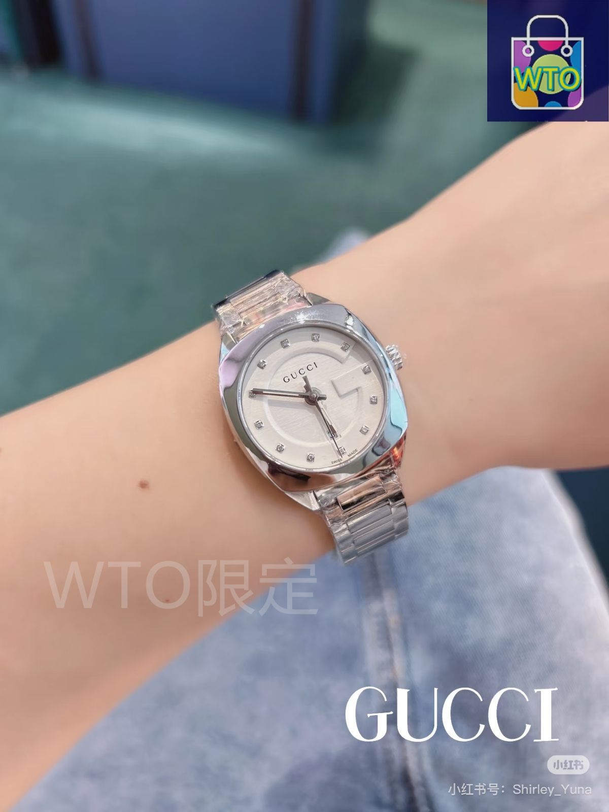 今日特価】Gucci グッチ クラシック円方腕時計 12 個の小粒