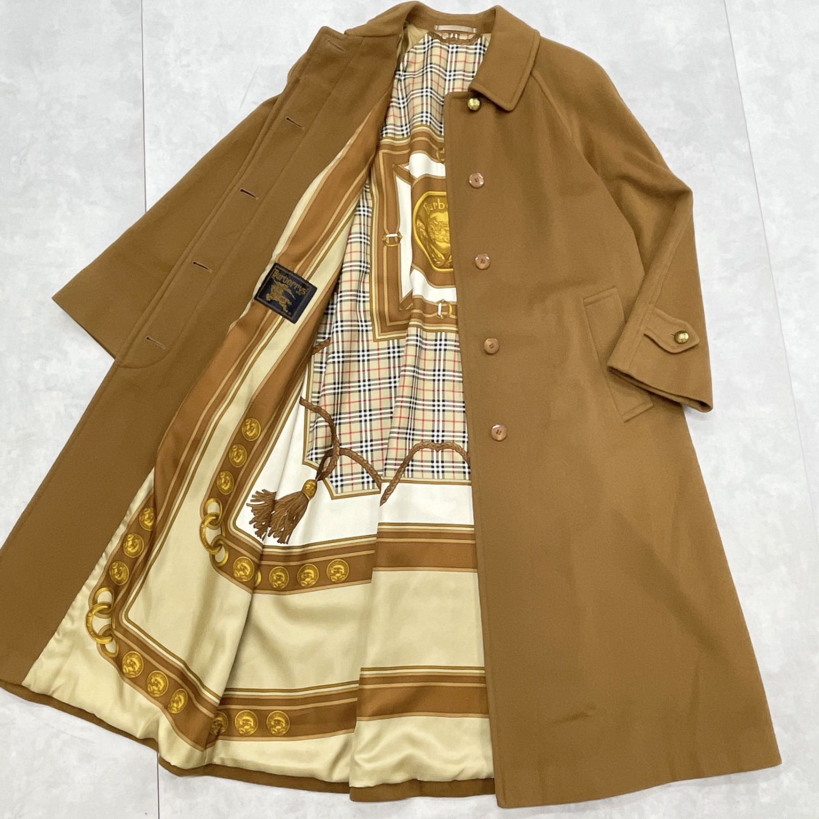 Burberrys' バーバリー ロングコート 金ボタン ベルト 裏地ノバ