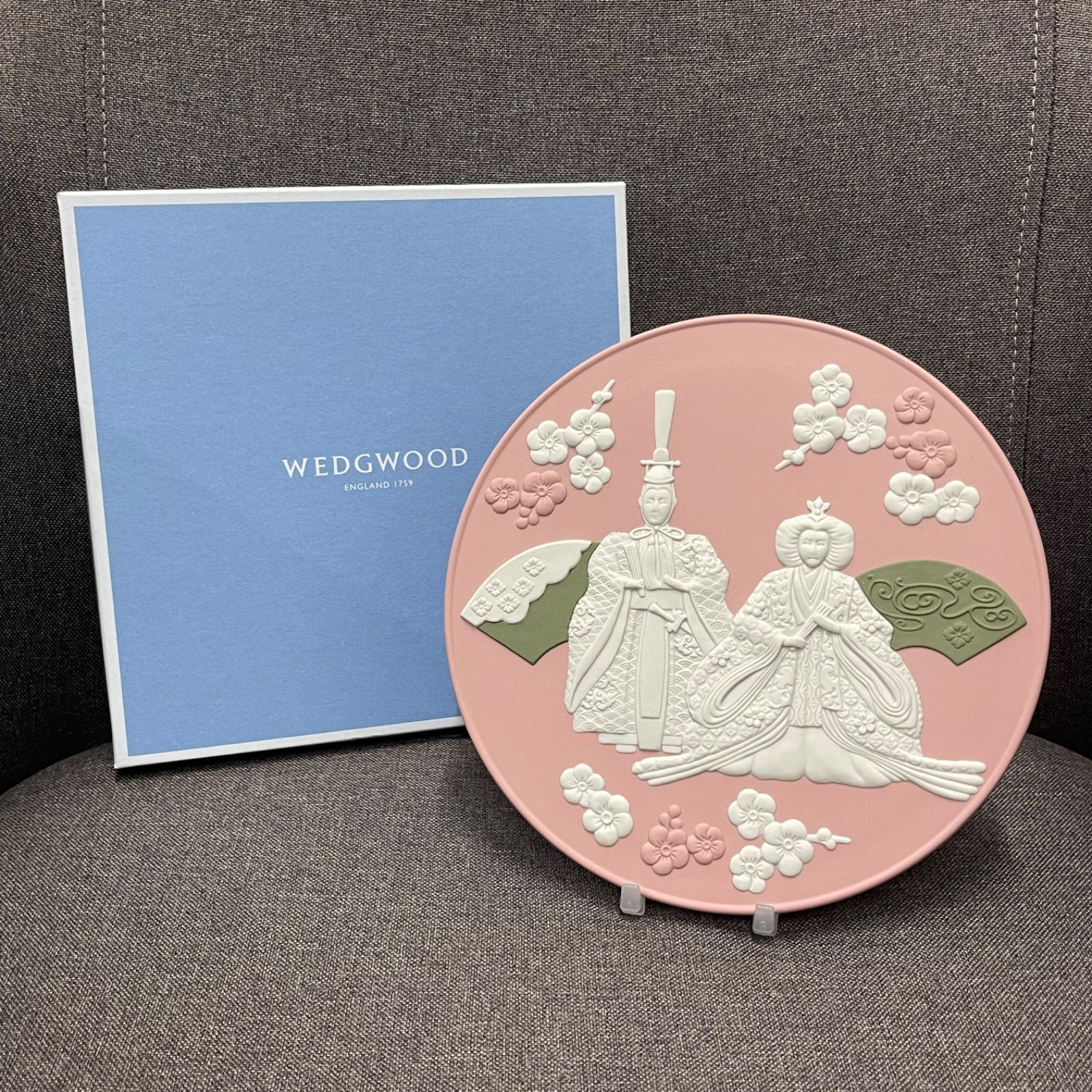 NPA】WEDGWOOD ウェッジウッド ジャスパー 雛ドール プレート 雛人形