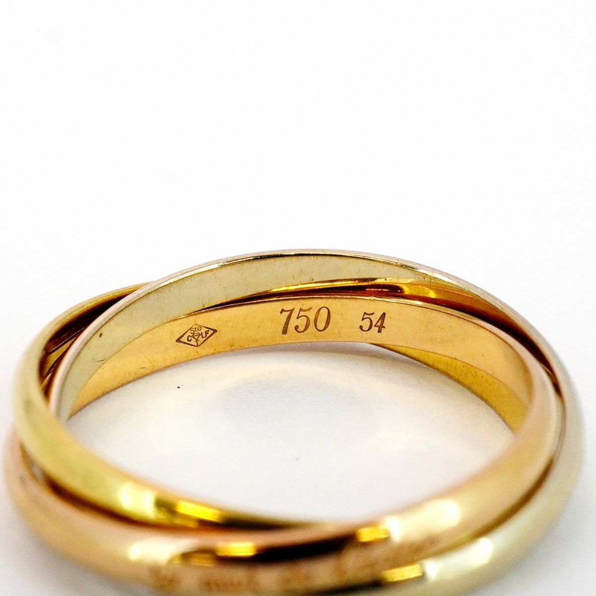 5job0143】カルティエ リング トリニティ XS K18YG イエローゴールド
