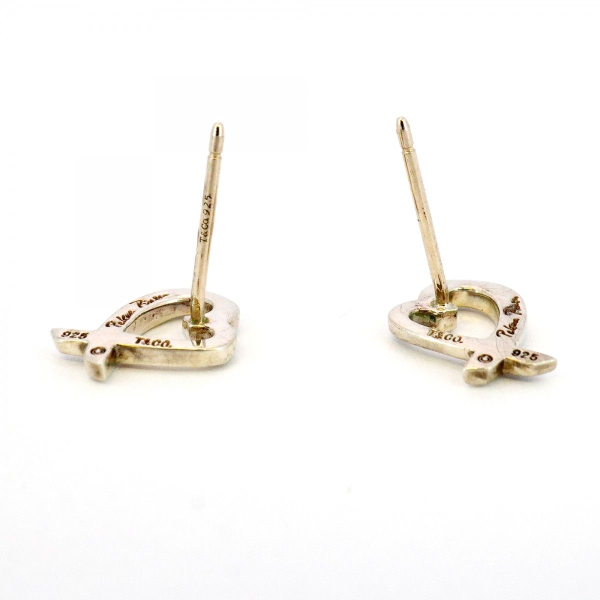 5job0145】ティファニー ピアス ラビングハート シルバー925【中古