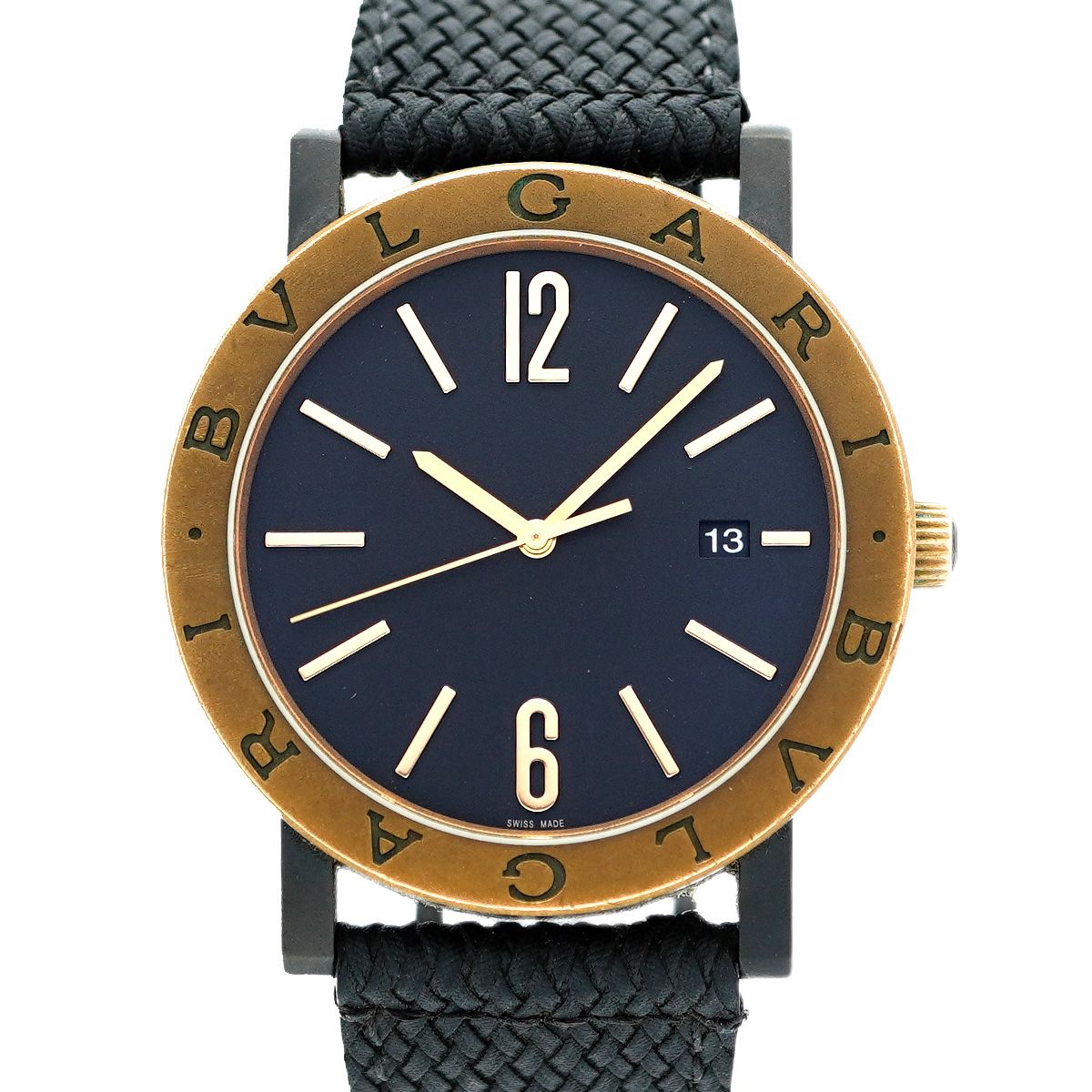 【美品】BVLGARI ブルガリ　ソロテンポ　ブラック　女性用　証明書　保存箱付 5wwo0195】ブルガリ ソロテンポ 102931/BB41SB 黒文字盤【中古】腕時計