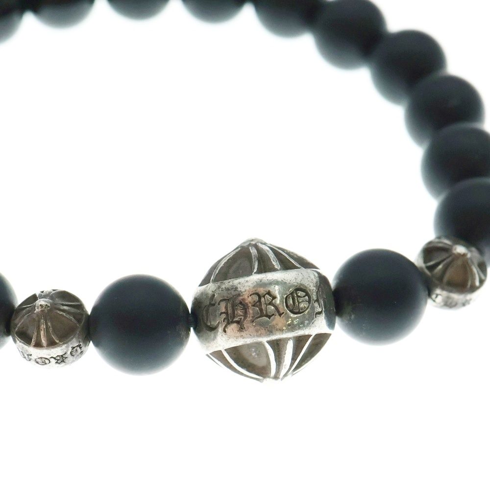 CHROME HEARTS (クロムハーツ) 8mm BEAD 8mmビーズブレス 8mmオニキス