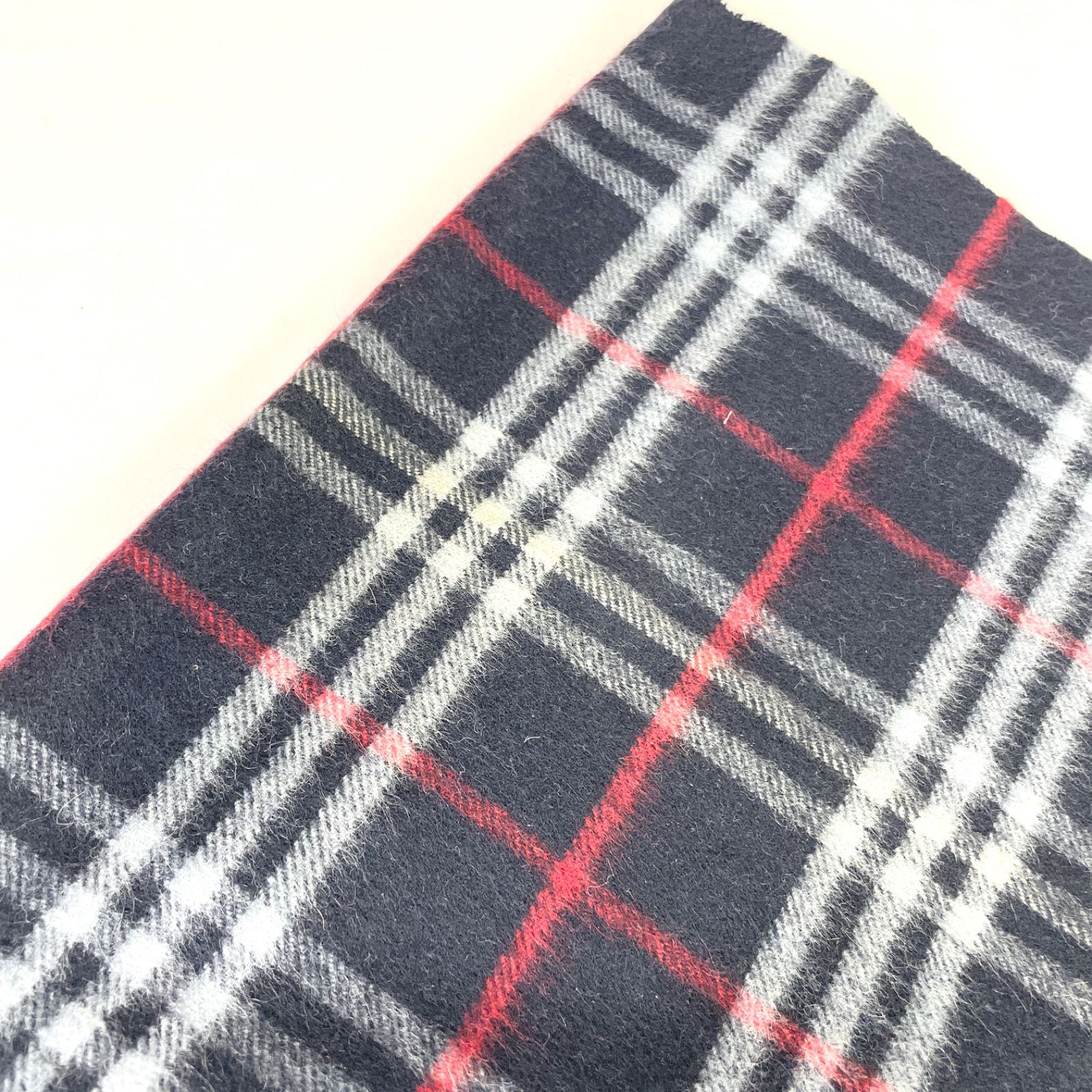 t1997 バーバリーロンドン マフラー チェック カシミア100