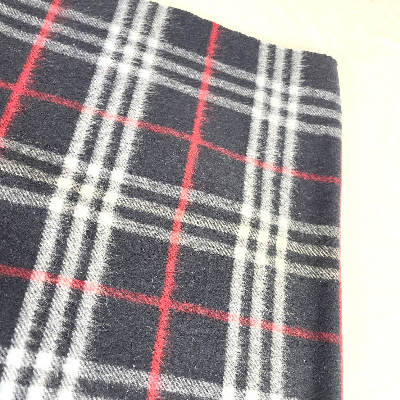 t1997 バーバリーロンドン マフラー チェック カシミア100