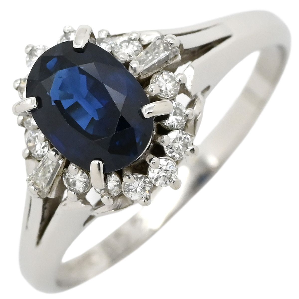 リング 指輪 ブルーサファイア ダイヤリング Pt900 サファイア