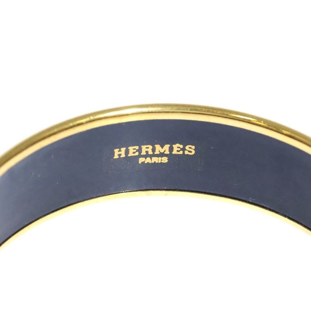 HERMES (エルメス) エマイユGM 貝殻モチーフ バングル ブレスレット 