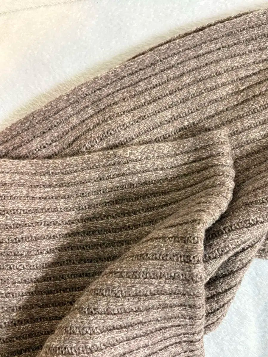 TODAYFUL リブ編み マフラー ライトブルー グレー シールムリン