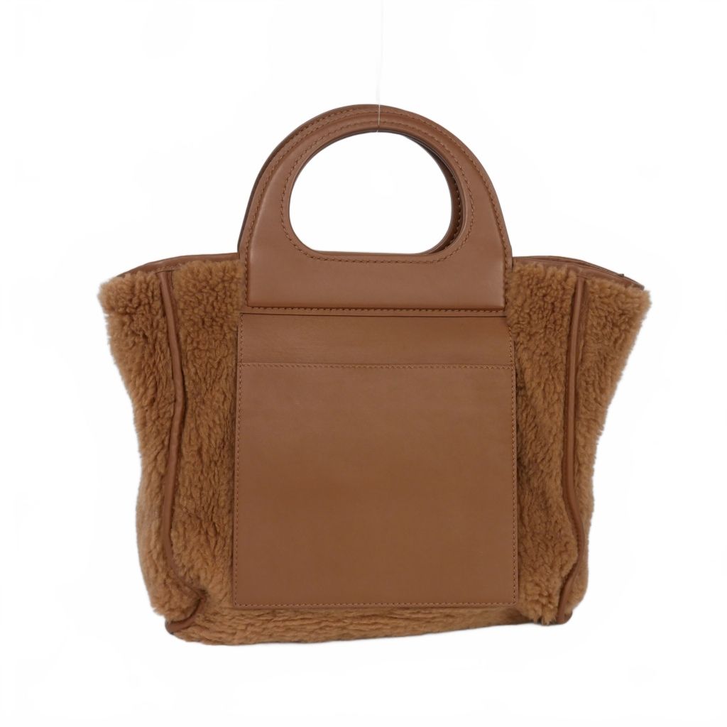 MaxMaraテディベア×ムートンリバーシブルトートバッグ マックスマーラ MAX MARA テディベア リバーシブル ラムレザー