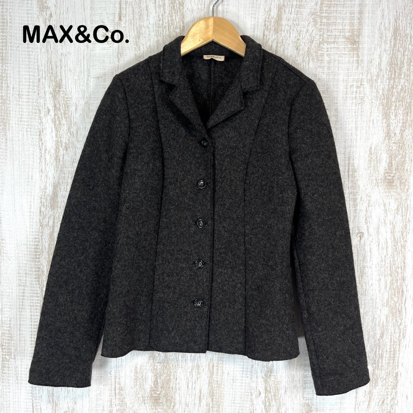 MAX&Co. マックスアンドコー ウール 霜降り生地 長袖 テーラード 