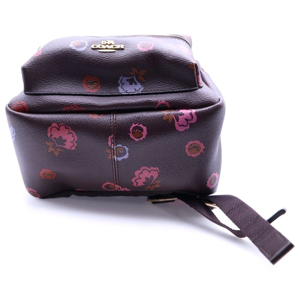 COACH (コーチ) ロゴ フラワープリント レザーバックパック リュック