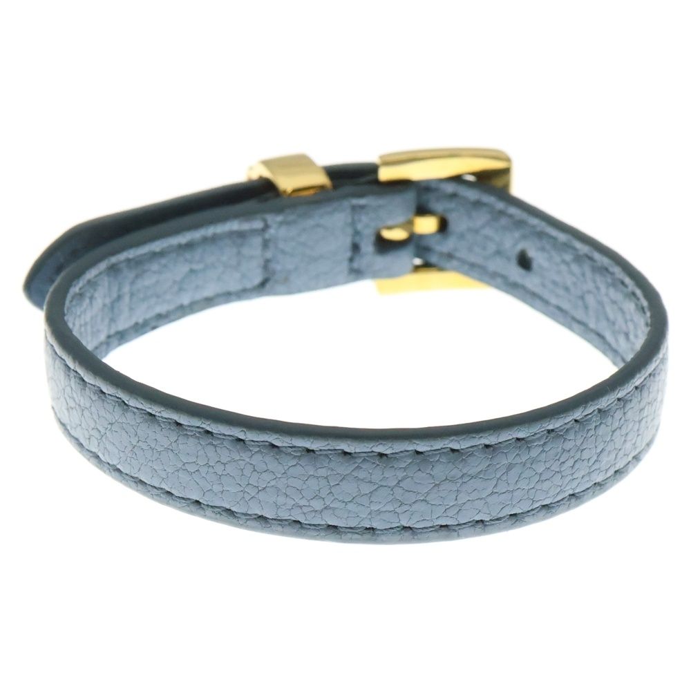 miumiu (ミュウミュウ) ラインストーン付ロゴスターチャームレザー