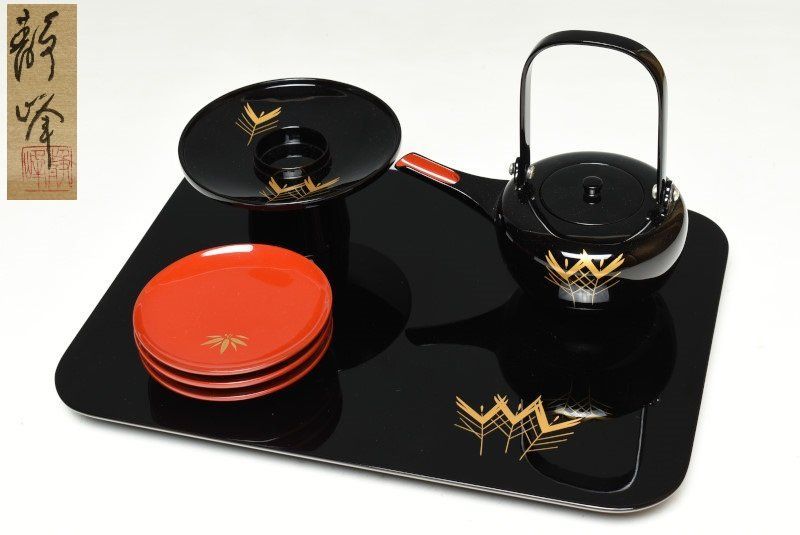 輪島塗 巧菁 拭漆 丸卓 共箱 輪島塗 巧菁 拭漆 丸卓 共箱