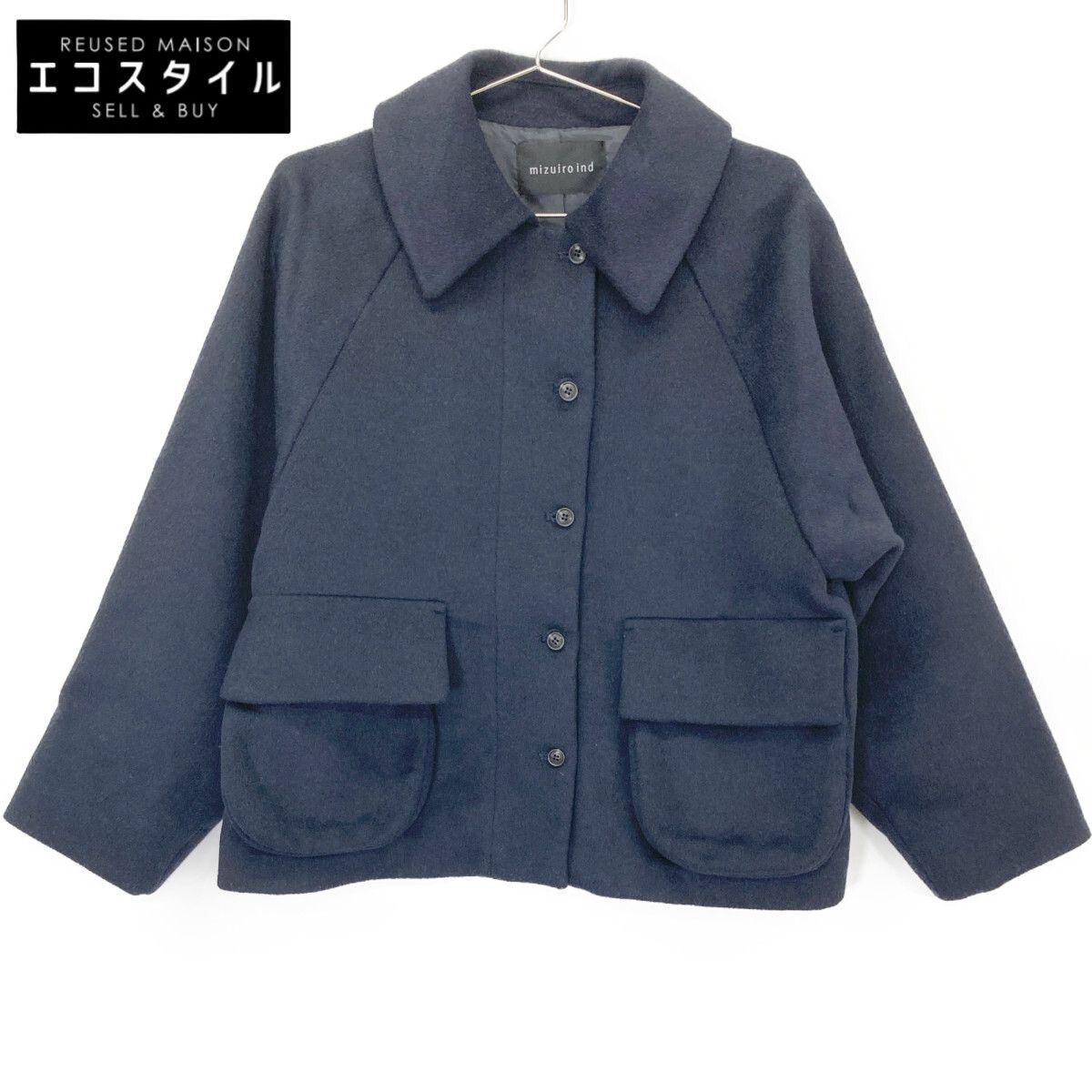 mizuiro ind ミズイロ インド 3-270032 24AW ﾈｲﾋﾞｰ wool raglan JK