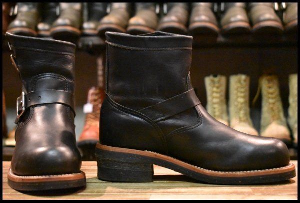 7.5E 良品 黒タグ】Chippewa チペワ 1901M10 ショートエンジニア