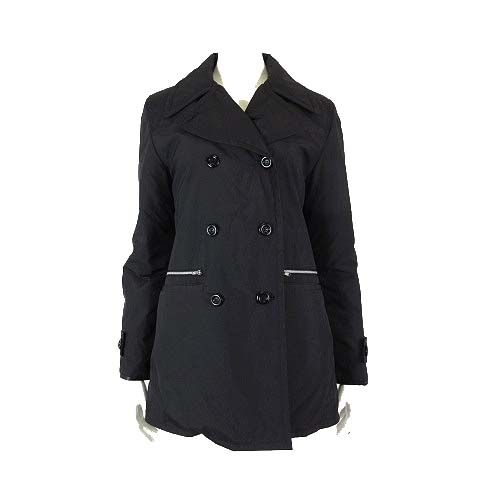 Non Dude コート トレンチコート 中綿 ナイロン ジップ装飾 M 黒