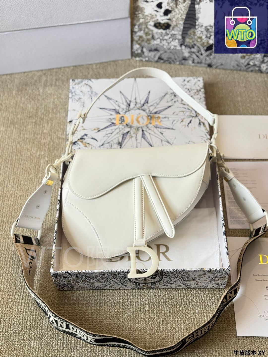 Dior サドル　トートバッグ　オールレザー　ヴィンテージ　美品 Christian Dior☆グレインドカーフスキン Saddle(サドル) バッグ (Dior