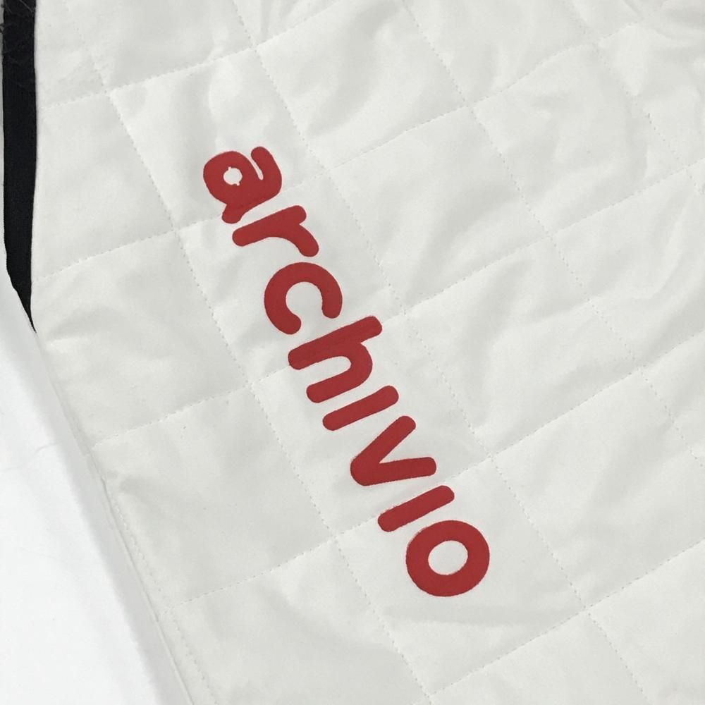 アルチビオ 中綿スカート 白×黒 薄手 ロゴレッド レディース 36(S