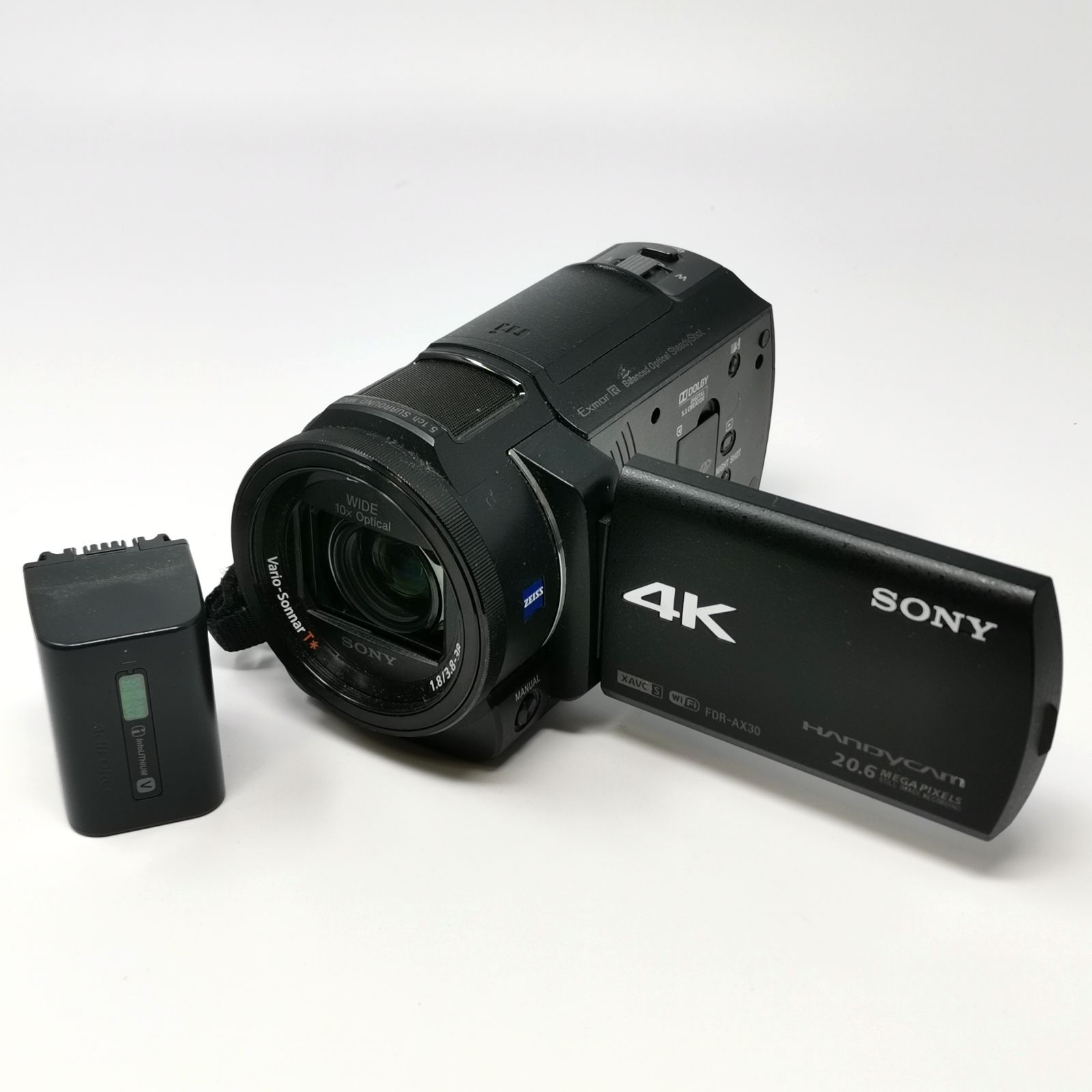 ソニー Handycam FDR AX 30 デジタル4 K ビデオカメラ ブラック 充電器ないため動作未 管理番号