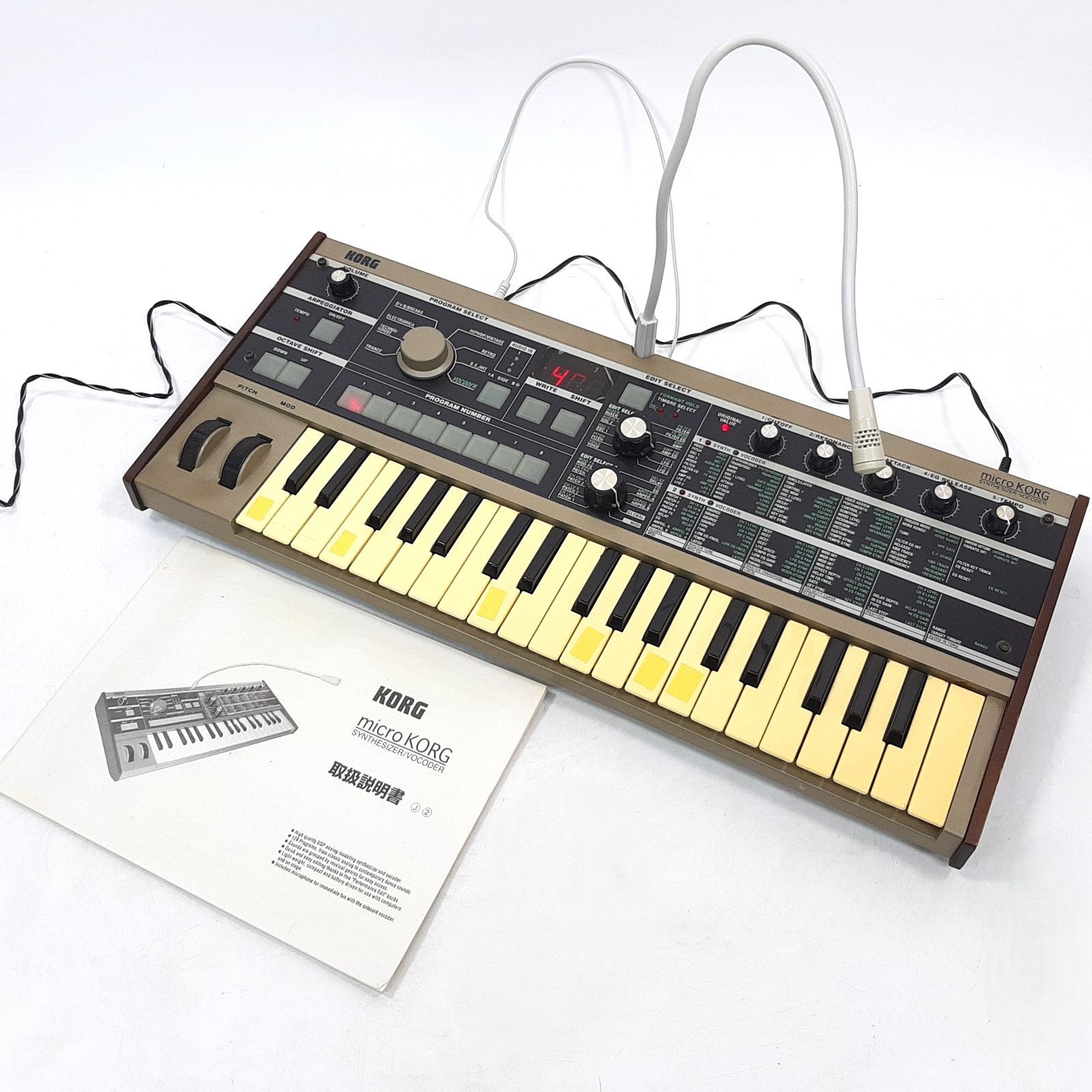 ジャンク】KORG microKORG シンセサイザー 37鍵 マイク付き - メルカリ