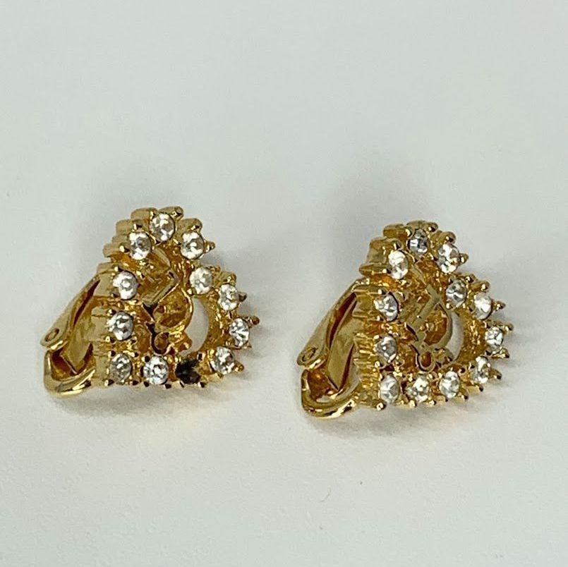 クリスチャンディオール christianDior ラインストーン イヤリング