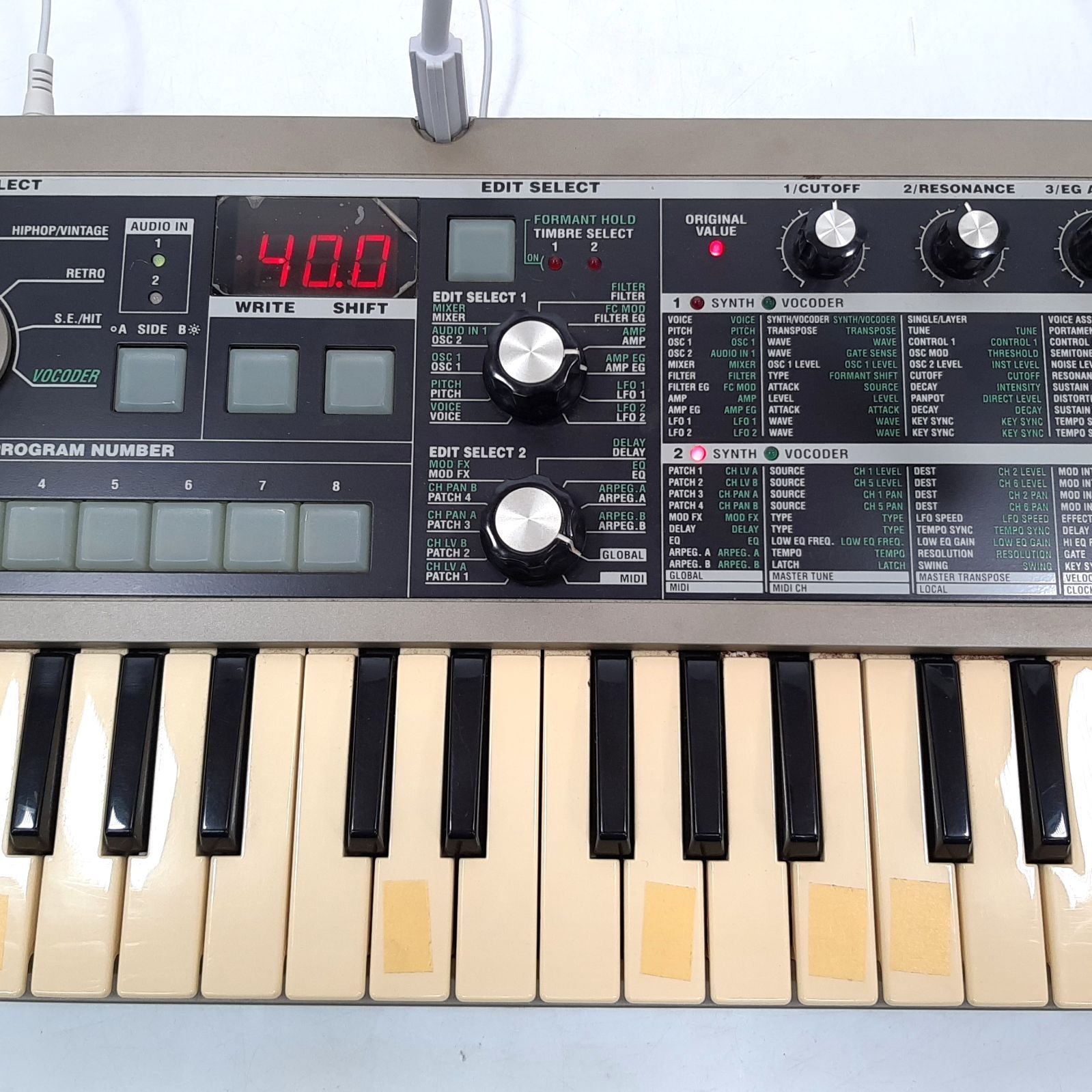 ジャンク】KORG microKORG シンセサイザー 37鍵 マイク付き - メルカリ