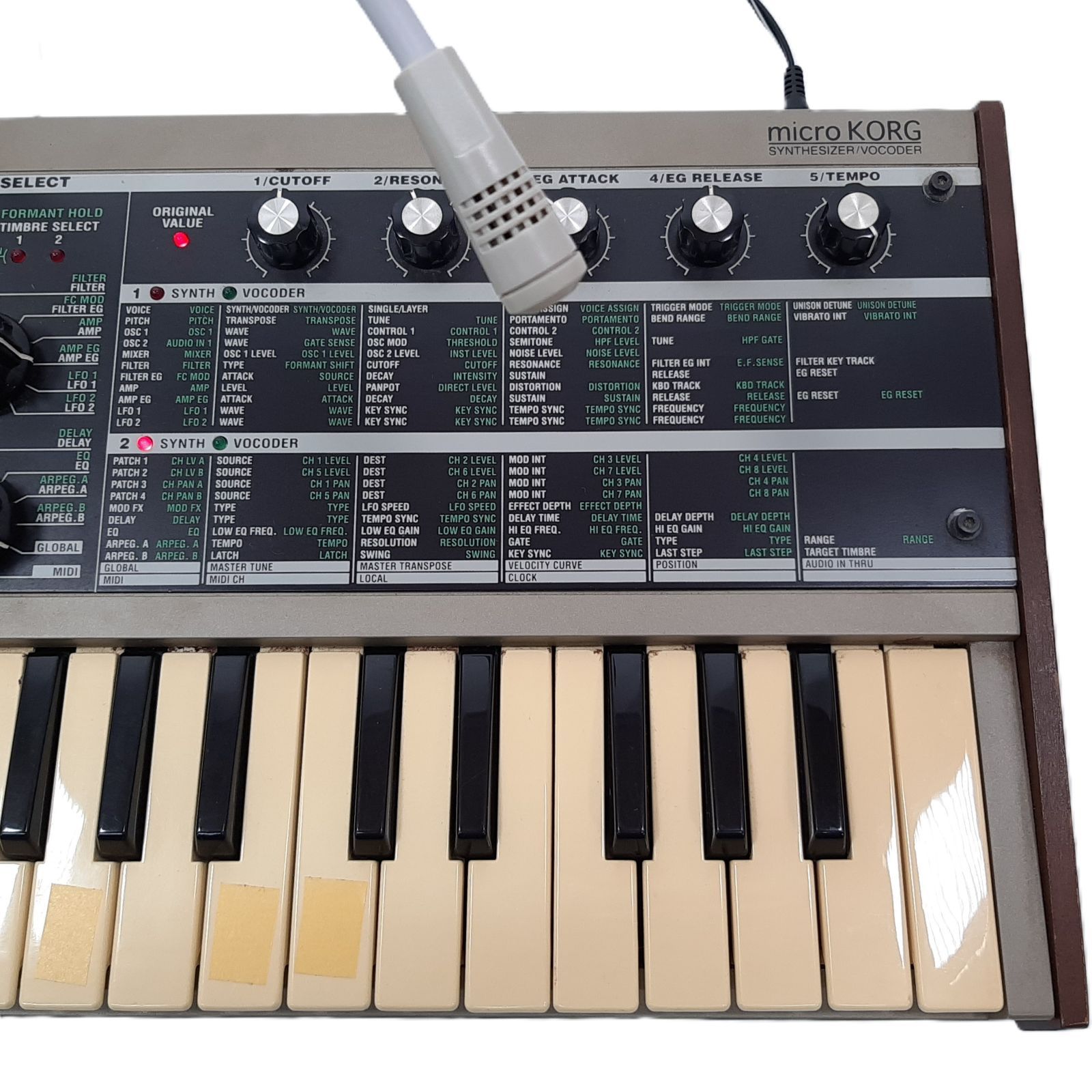 ジャンク】KORG microKORG シンセサイザー 37鍵 マイク付き - メルカリ