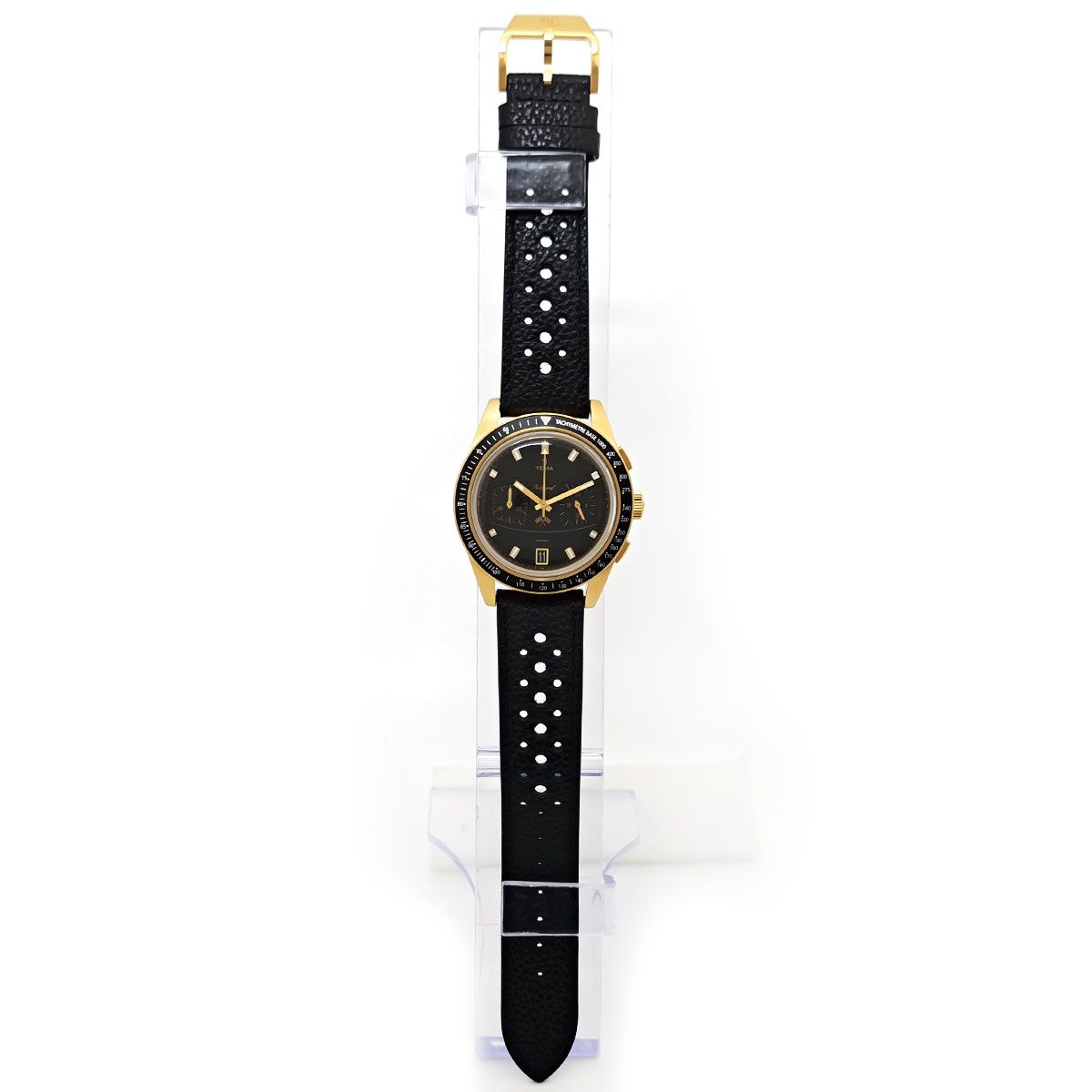 イエマ ラリーグラフ2 クオーツ ゴールドメッキ メンズ YEMA【中古  