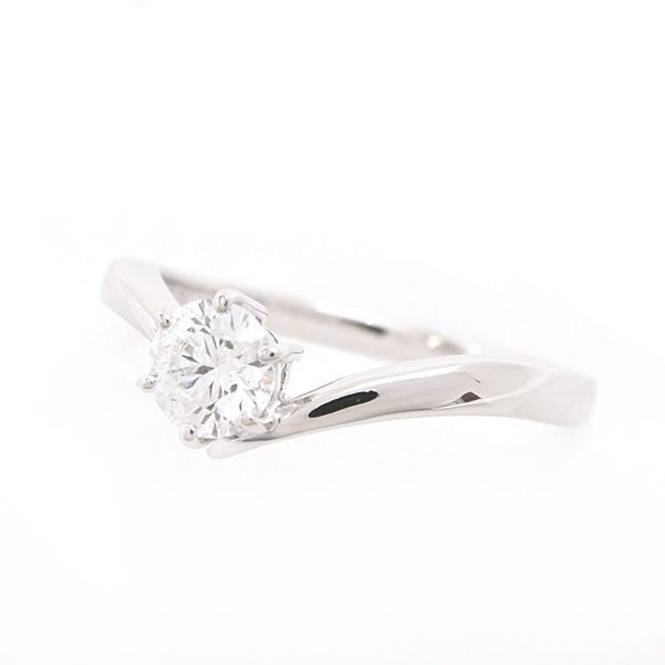 11/美品 ミキモト Pt950 ダイヤ計0.26ct リング 指輪 ミキモト 指輪 レディース 1Pダイヤ 立爪 リング V字 Vライン