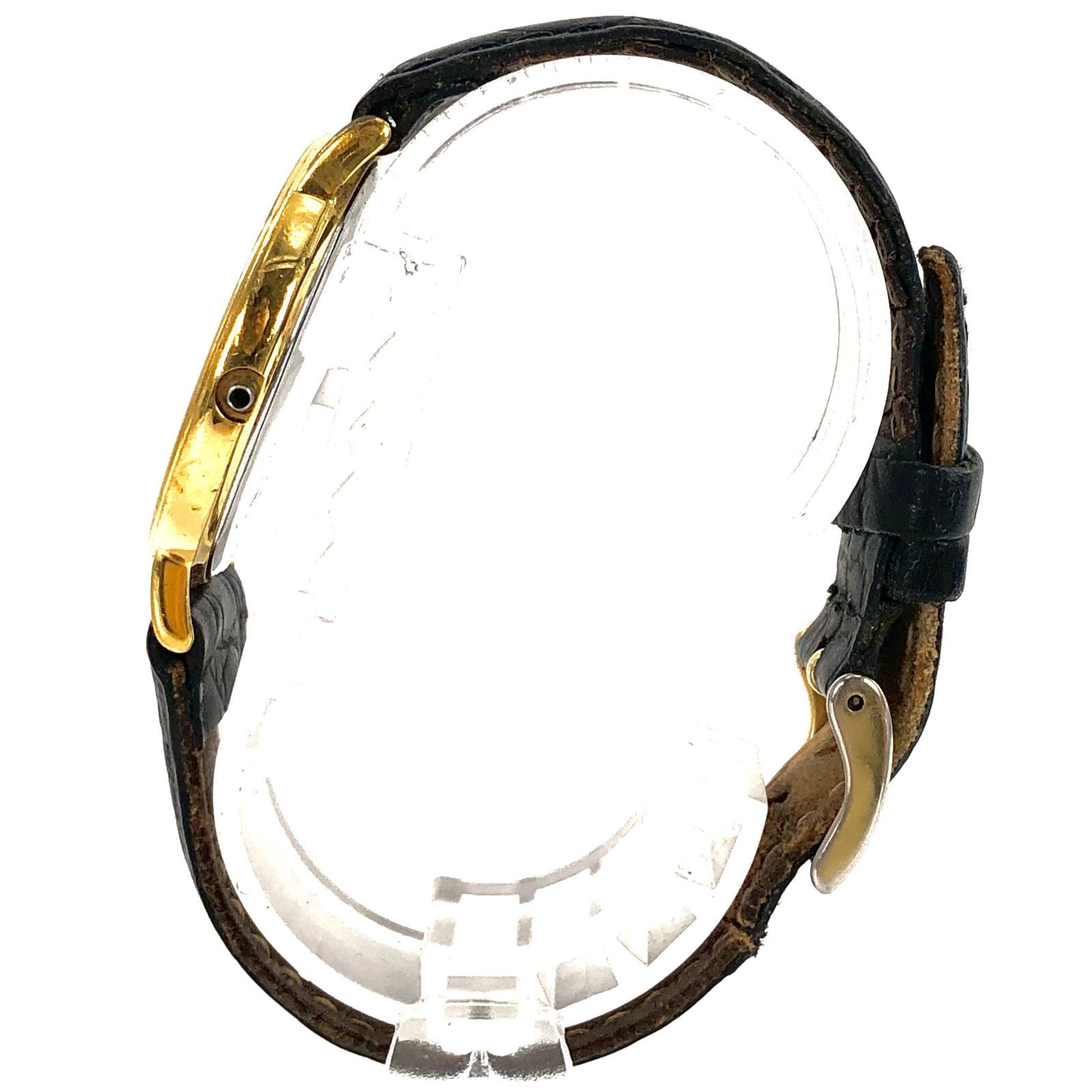 稼働 LONGINES 腕時計 ゴールド文字盤 レザー デイト 1724 楽天市場