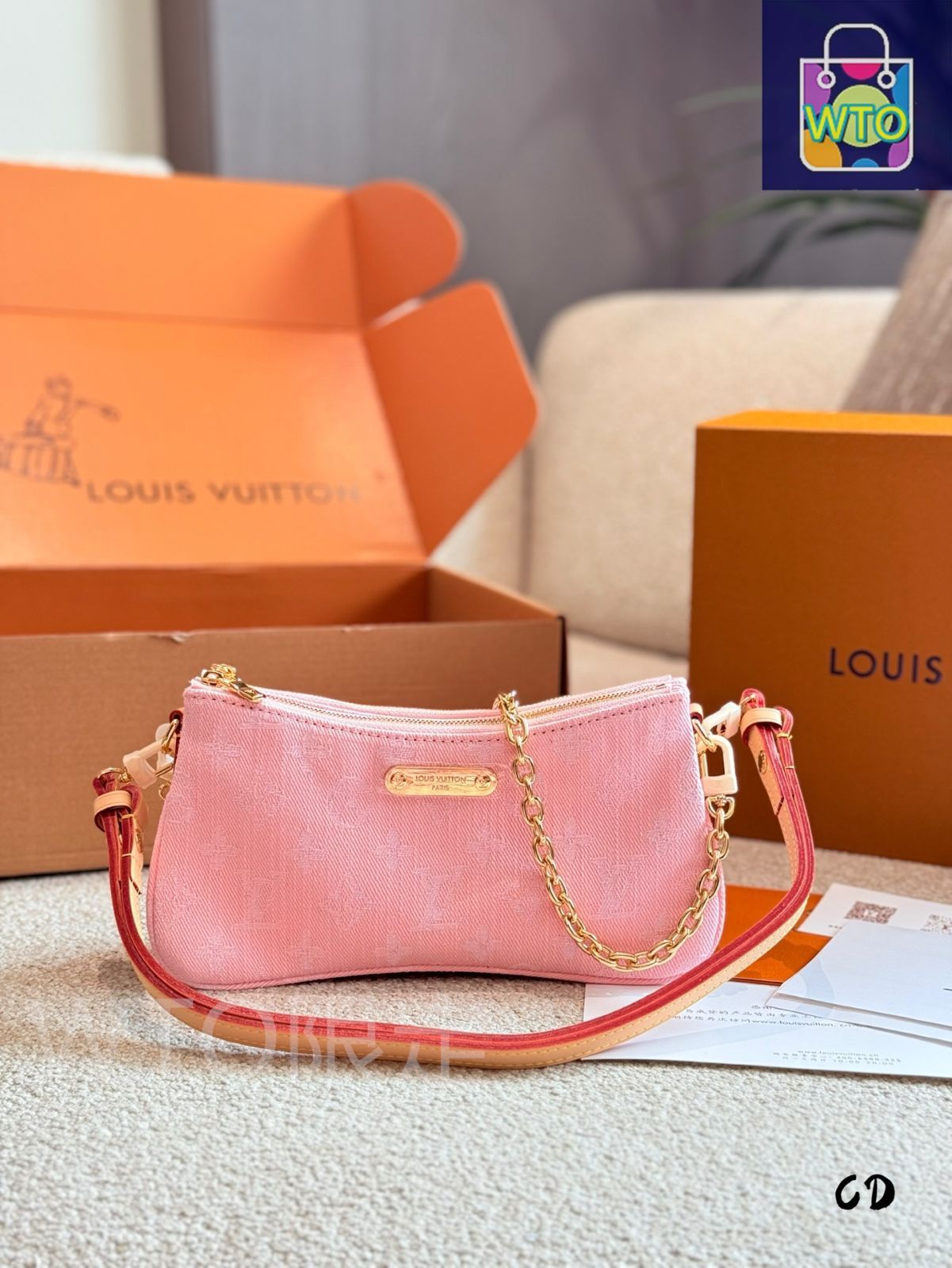 LOUISVUITTON ルイヴィトン デニムピンク 37 正規品 美品 美品 ルイ