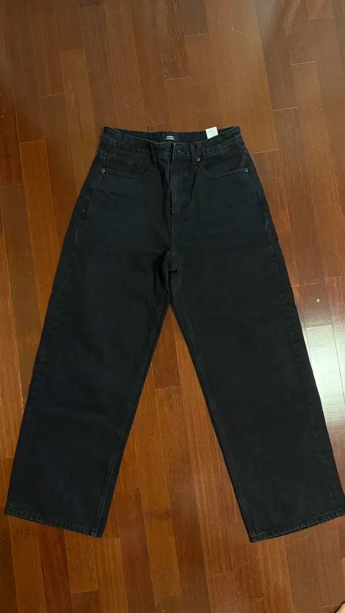 MUSINSA ブラック BIG ウォッシュド デニム ムシンサスタンダード ワイド ウォッシュ パンツ 29