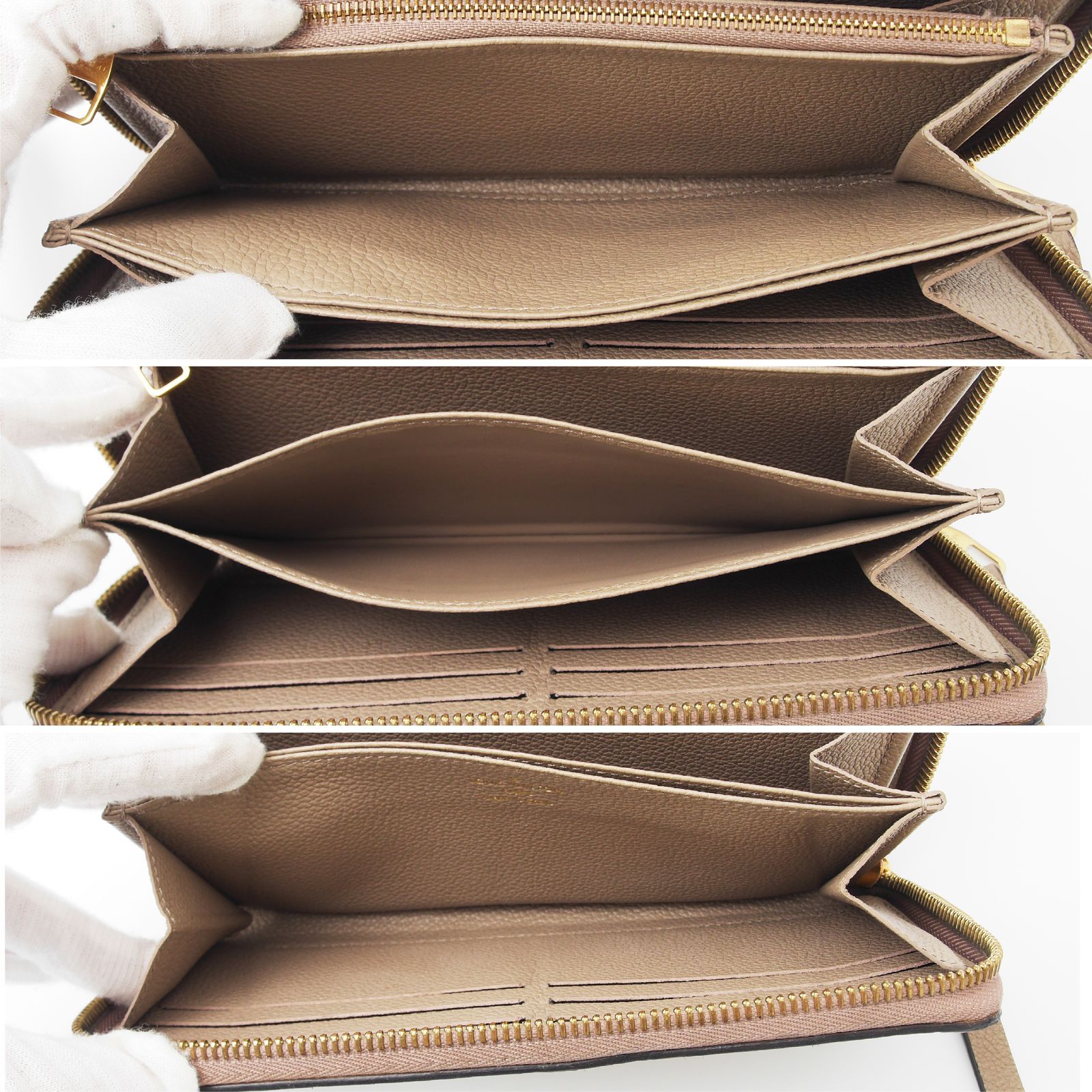 ルイヴィトン　モノグラム　ジッピー　アンプラント　トゥルトレール　ベージュ 極美品】 ルイヴィトン モノグラム アンプラント ジッピーウォレット