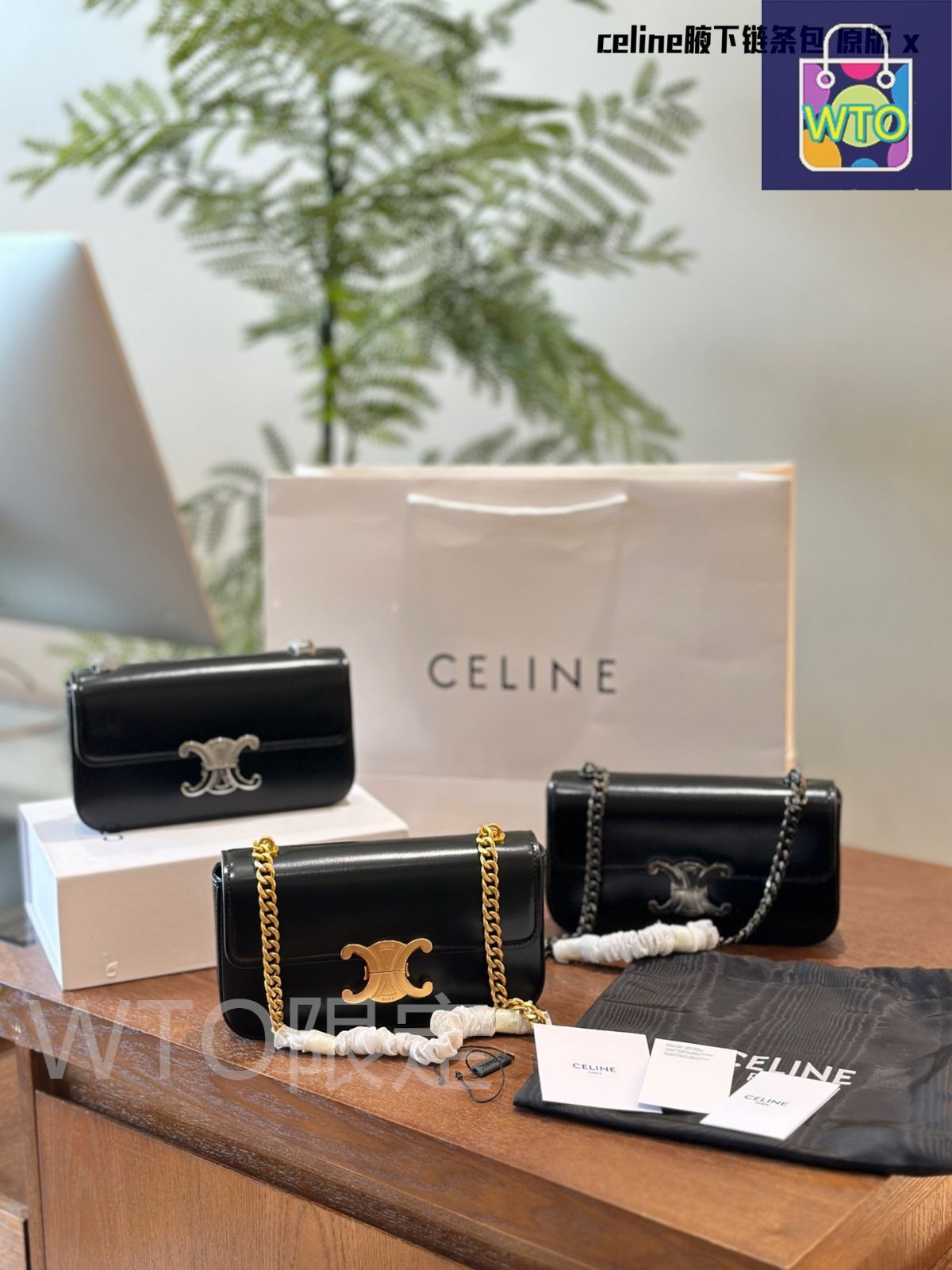 今日特価】CELINE Triomphe ショルダーバッグ スモールカウレザー（20