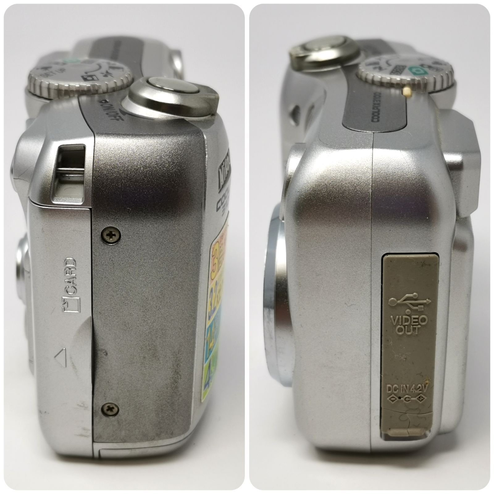 ニコン coolpix 3100 デジカメ 電池式 シルバー ジャンク デジタル 