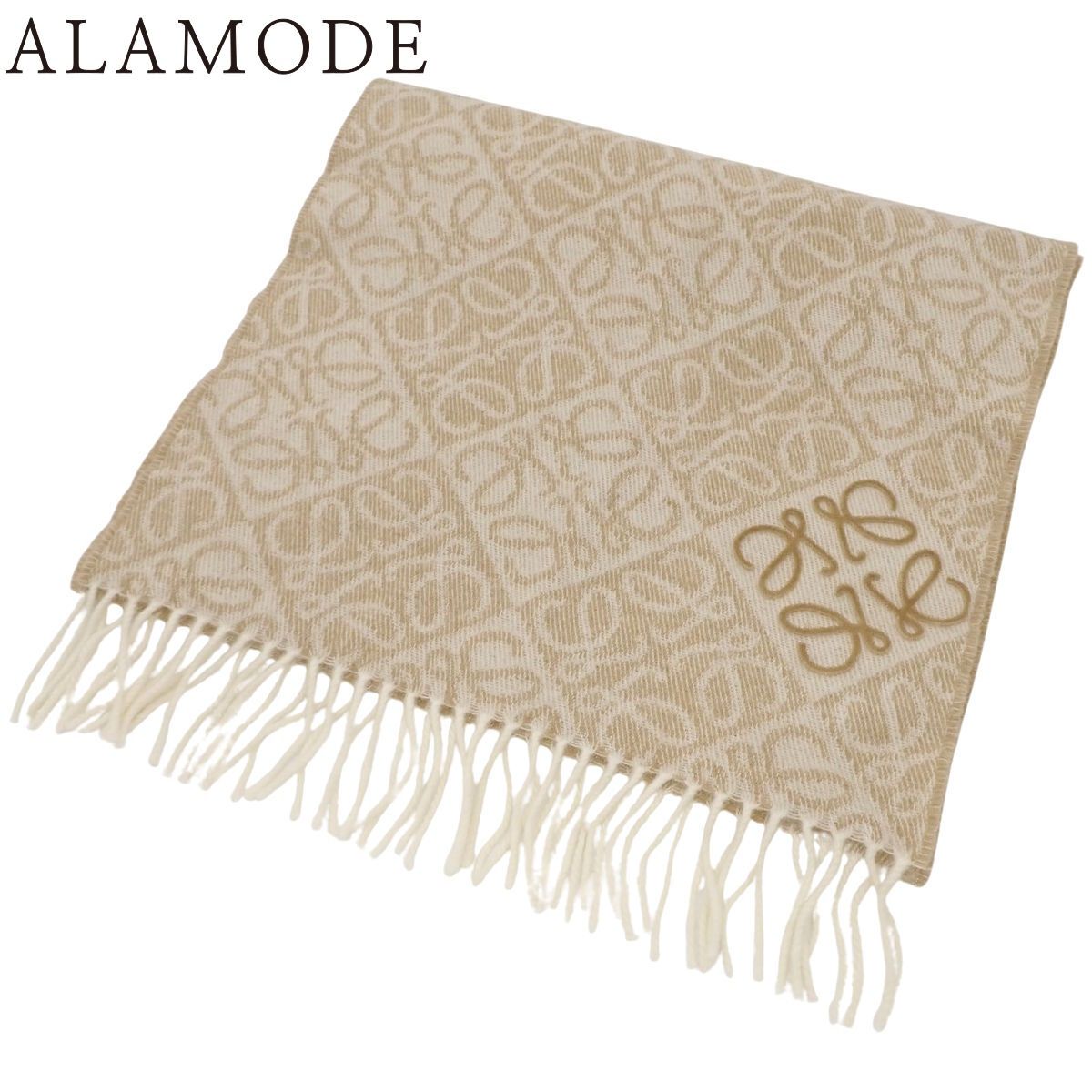 【タイムセール】LOEWE ロエベ アナグラムスカーフ　カシミヤ LOEWE ロエベ アナグラム スカーフ マフラー カシミヤ混 F810487X17